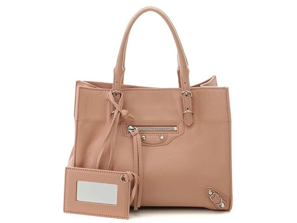 Balenciaga Papier A4 Zip Around Tote dual top handles side zip Pink